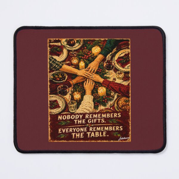 Item preview, Christmas Family Table Hands Meeting Flat Illustration Warm Holiday Art designed and sold by Artisticanvas.