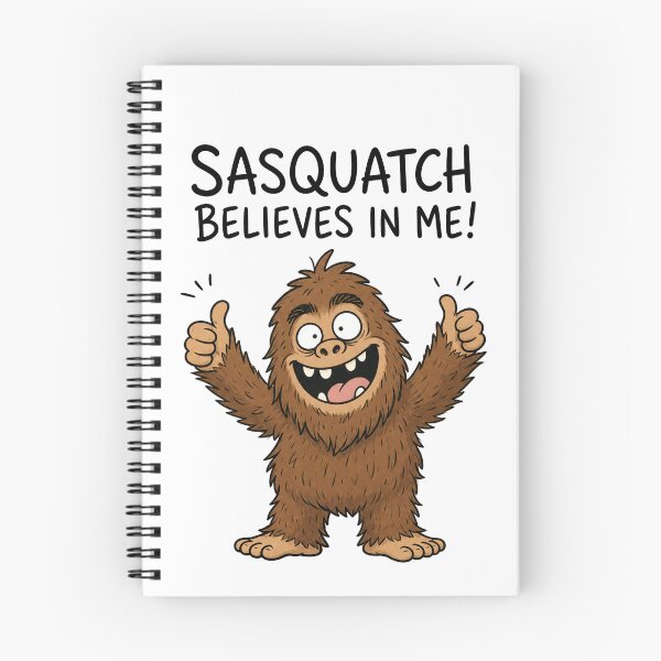 Item preview, Sasquatch Believes In Me Funny Bigfoot Cartoon designed and sold by ShirtWreck.