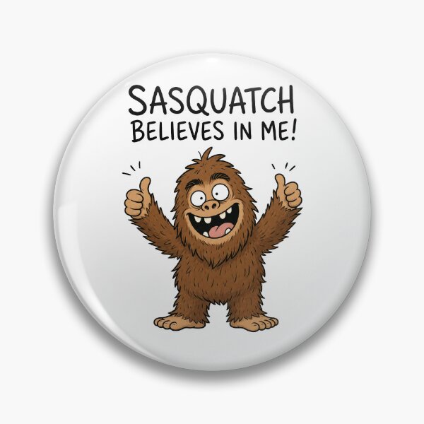 Item preview, Sasquatch Believes In Me Funny Bigfoot Cartoon designed and sold by ShirtWreck.