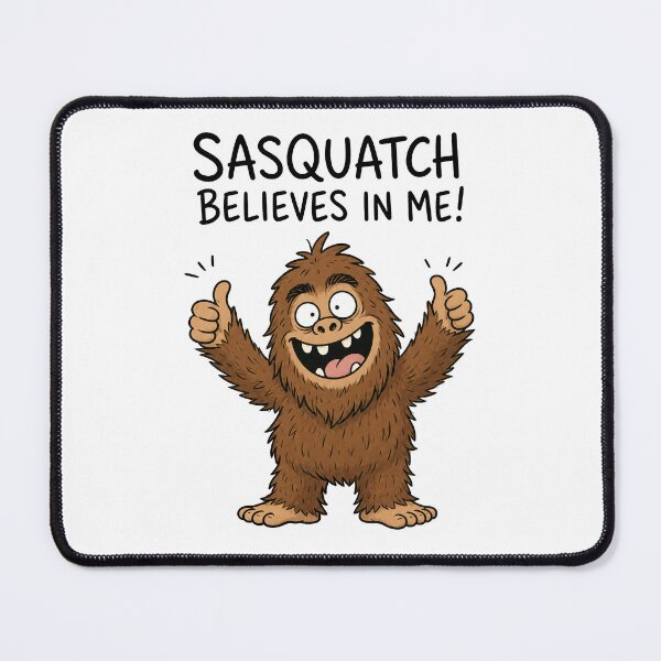 Item preview, Sasquatch Believes In Me Funny Bigfoot Cartoon designed and sold by ShirtWreck.