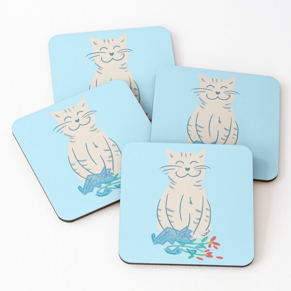 Item preview, Good Luck White Cat  designed and sold by DanuskaArt.