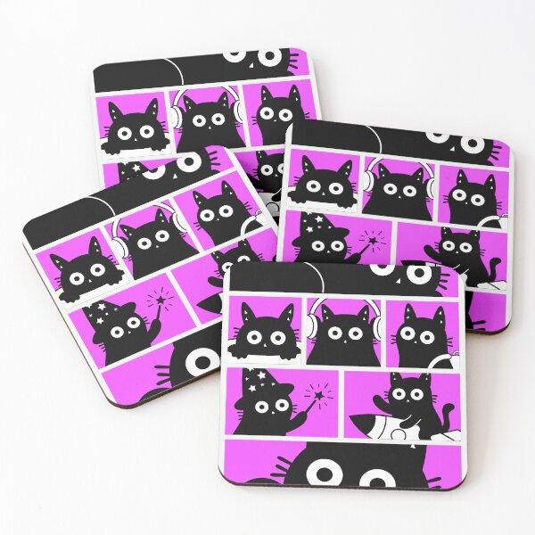 Item preview, Little Black Cat Parade designed and sold by DibujandoPorfa.