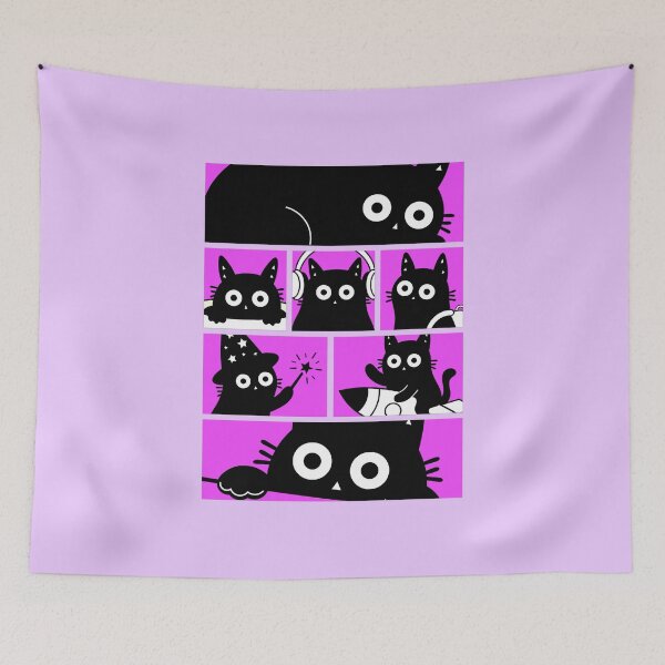 Item preview, Little Black Cat Parade designed and sold by DibujandoPorfa.