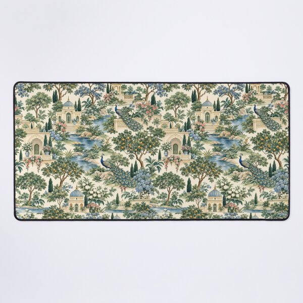 Item preview, Peacock Palace Chinoiserie Garden Pattern designed and sold by Sandy Beach Decor.