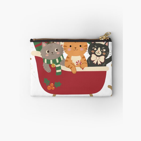 Item preview, Meowy Catmas Cute Christmas Cats Riding Together designed and sold by FreshVibe Prints.