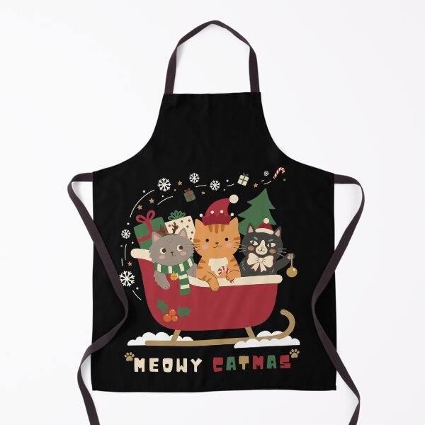 Item preview, Meowy Catmas Cute Christmas Cats Riding Together designed and sold by FreshVibe Prints.