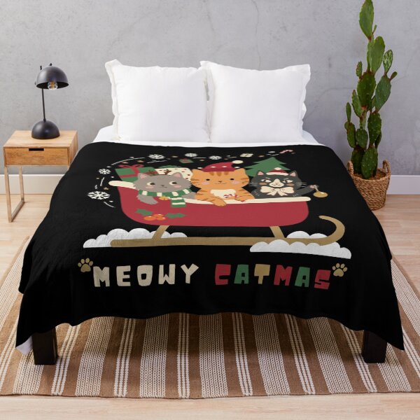 Item preview, Meowy Catmas Cute Christmas Cats Riding Together designed and sold by FreshVibe Prints.