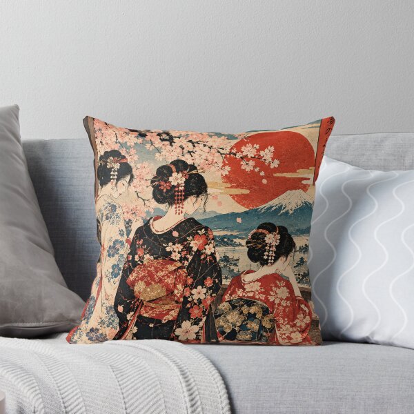 Item preview, Japanese Women Under Cherry Blossoms designed and sold by RetroPop23.