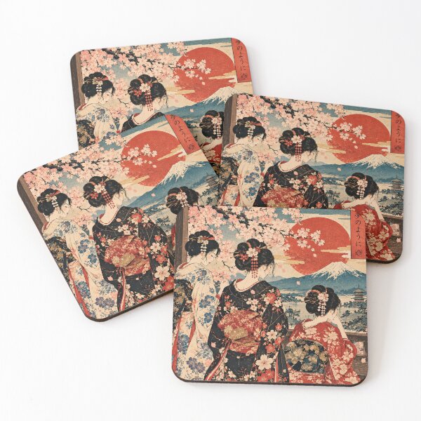 Item preview, Japanese Women Under Cherry Blossoms designed and sold by RetroPop23.