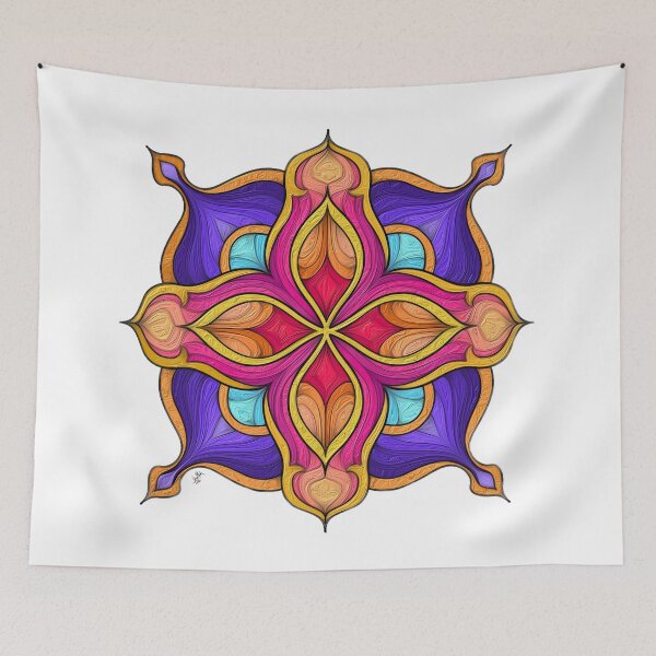 Item preview, Eternal Geometric Floral Mandala Harmony  designed and sold by Anas Arts.