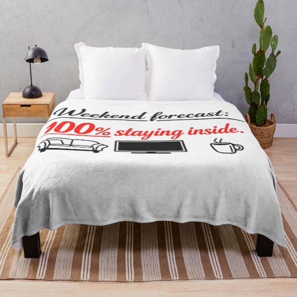 Item preview, Weekend Forecast 100% Staying Inside Funny Introvert Quote designed and sold by MarselArt.