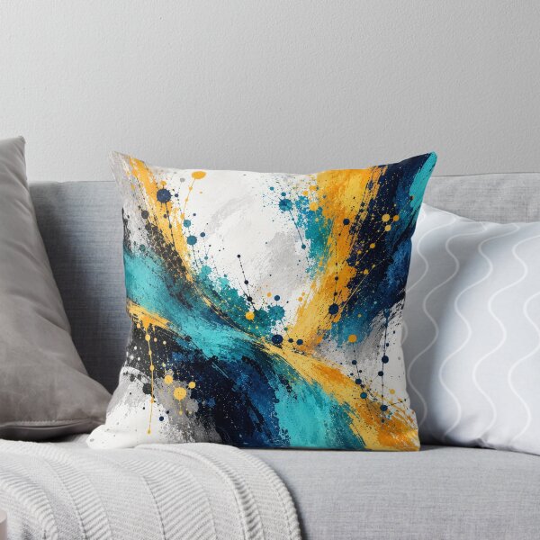Item preview, Chromatic Momentum II – Teal, Navy & Gold Abstract Art designed and sold by GMACgraphicsCo.