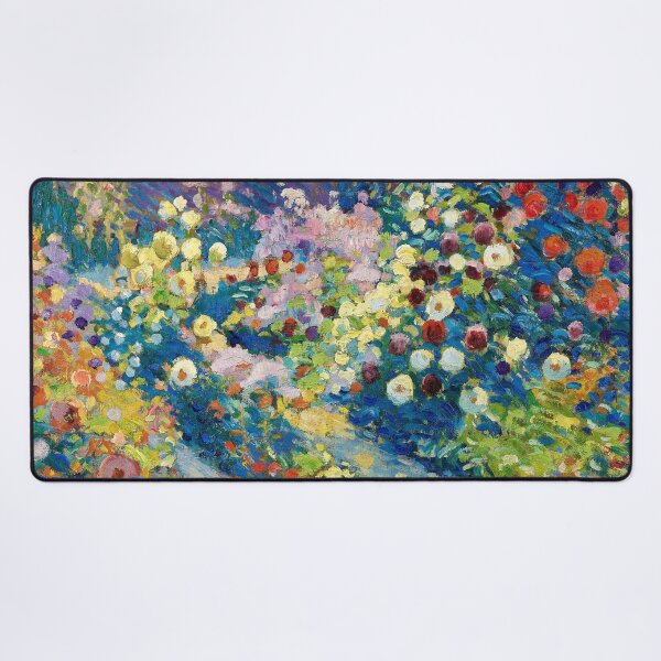 Item preview, Jardin de roses, French country garden floral blossoms landscape painting by Robert Antoine Pinchon designed and sold by Jéanpaul Ferro.