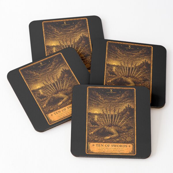 Item preview, Ten of Swords Tarot Card - Release & Transformation Art designed and sold by ArcanaAbsolute.