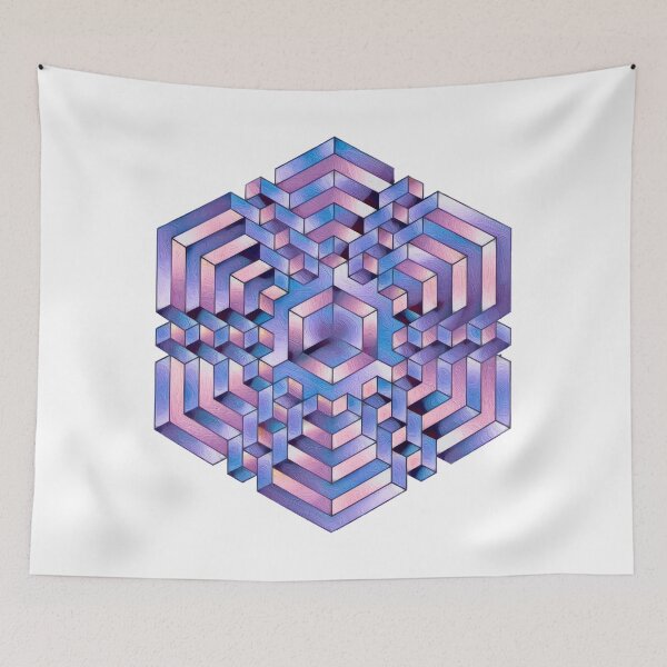 Item preview, Geometric Infinite Prism Harmony designed and sold by Anas Arts.