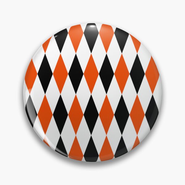 Item preview, Orange Black White Harlequin Diamonds Pattern - Light  designed and sold by PatternTitan.