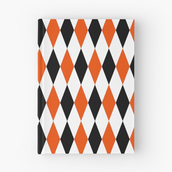 Item preview, Orange Black White Harlequin Diamonds Pattern - Light  designed and sold by PatternTitan.