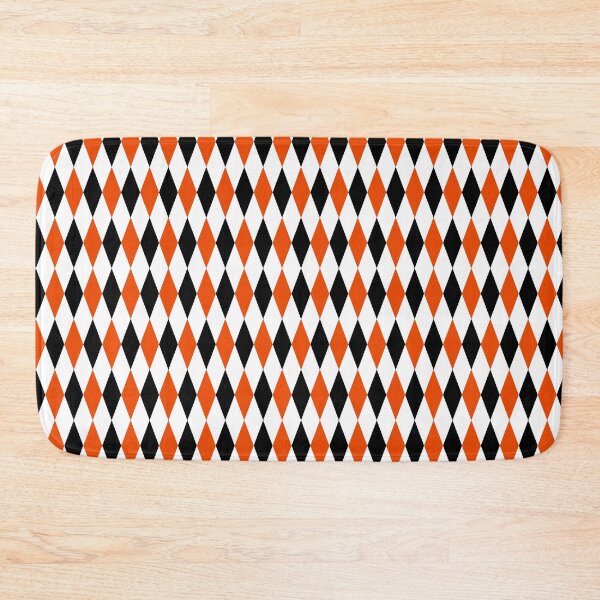 Item preview, Orange Black White Harlequin Diamonds Pattern - Light  designed and sold by PatternTitan.