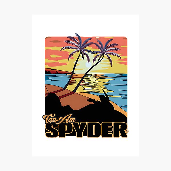 Item preview, Can-Am Spyder Motorcycle Riding into a Vibrant Sunset Landscape Design designed and sold by Nix-Axter.