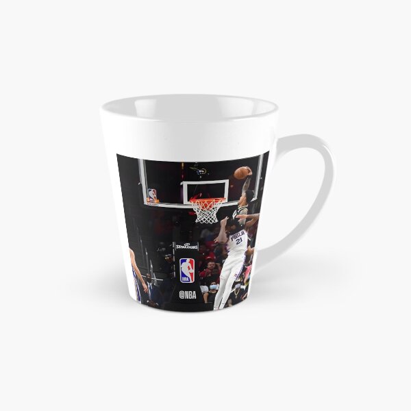 Item preview, John Collins Dunking on Joel Embiid Basketball Artwork designed and sold by Heier.