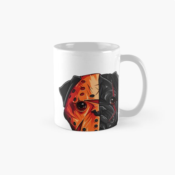 Item preview, Pug Dog Wearing Jason Mask Halloween Costume Design designed and sold by SkyIsShook.