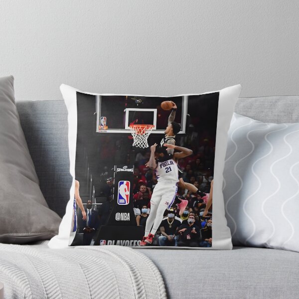 Item preview, John Collins Dunking on Joel Embiid Basketball Artwork designed and sold by Heier.