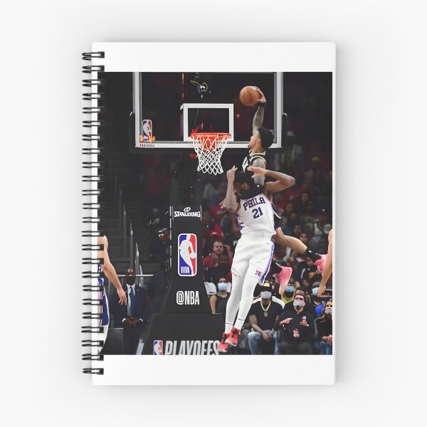 Item preview, John Collins Dunking on Joel Embiid Basketball Artwork designed and sold by Heier.