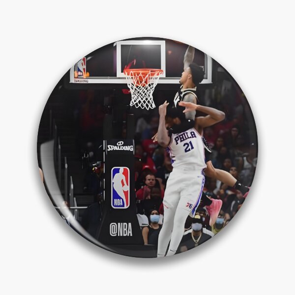 Item preview, John Collins Dunking on Joel Embiid Basketball Artwork designed and sold by Heier.