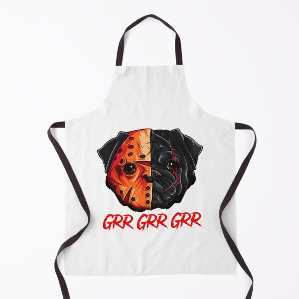 Item preview, Pug Dog Wearing Jason Mask Halloween Costume Design designed and sold by SkyIsShook.