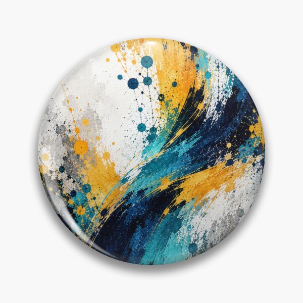 Item preview, Chromatic Momentum III – Teal, Navy & Gold Abstract Art designed and sold by GMACgraphicsCo.