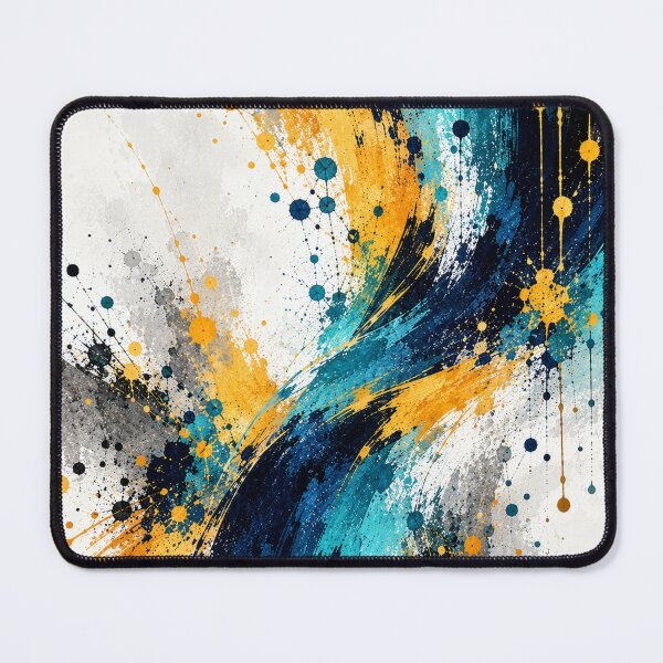 Item preview, Chromatic Momentum III – Teal, Navy & Gold Abstract Art designed and sold by GMACgraphicsCo.