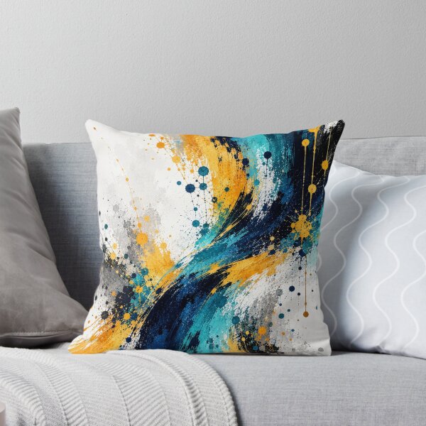 Item preview, Chromatic Momentum III – Teal, Navy & Gold Abstract Art designed and sold by GMACgraphicsCo.