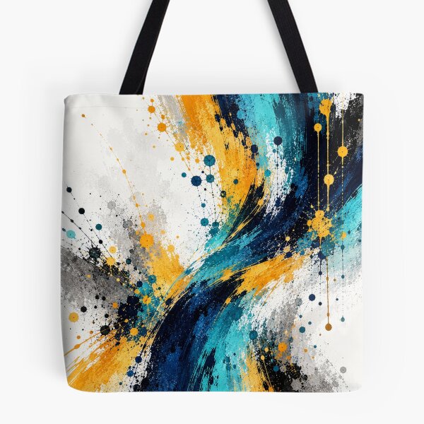 Item preview, Chromatic Momentum III – Teal, Navy & Gold Abstract Art designed and sold by GMACgraphicsCo.