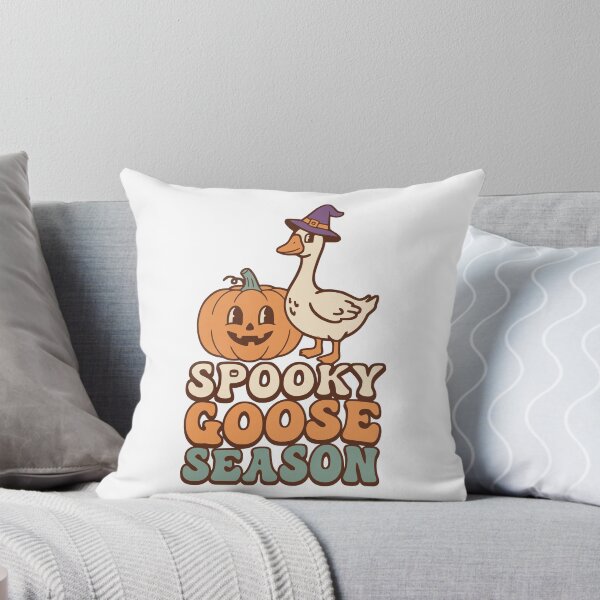 Item preview, Spooky Goose Season Funny Retro Halloween Witch Goose Pumpkin T-shirt and sticker designed and sold by Billium Halder.