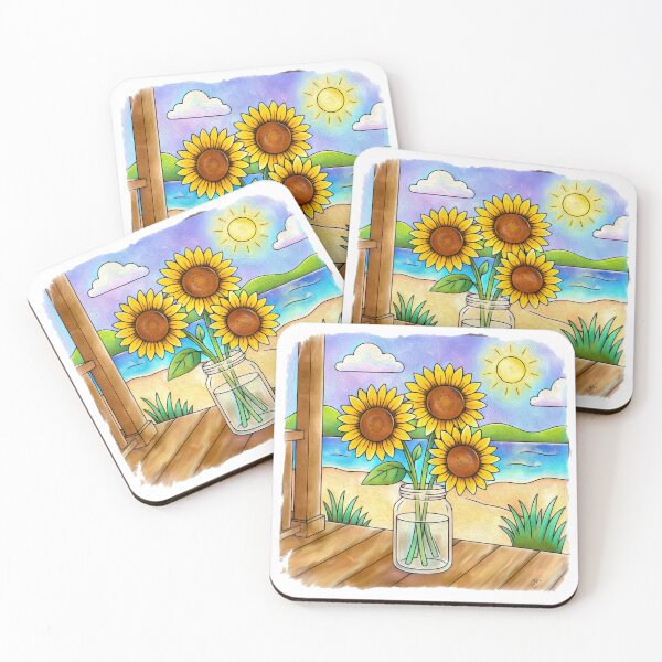 Item preview, Summer Sunflowers by the Lake designed and sold by Anas Arts.