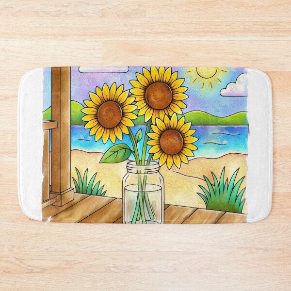 Item preview, Summer Sunflowers by the Lake designed and sold by Anas Arts.