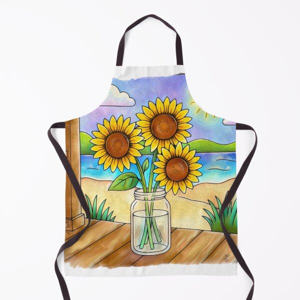 Item preview, Summer Sunflowers by the Lake designed and sold by Anas Arts.