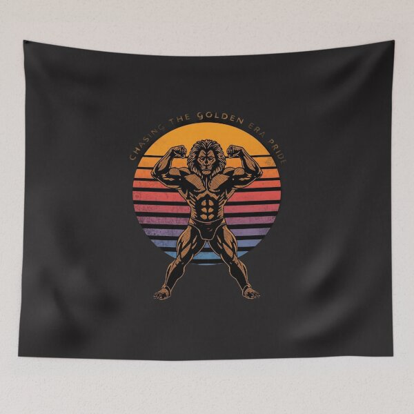 Item preview, Chasing The Golden Era Pride Vintage Bodybuilder Lion Design designed and sold by Bennie Singh.