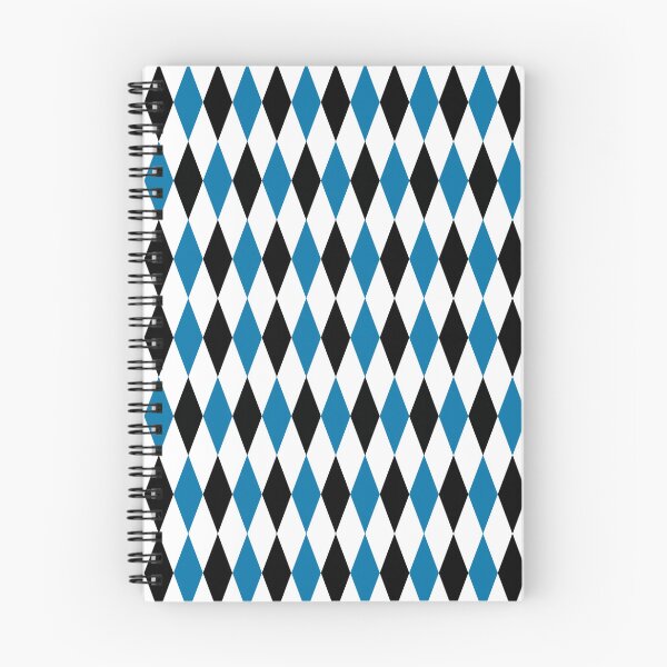 Item preview, Blue Black White Harlequin Diamonds Pattern - Light  designed and sold by PatternTitan.