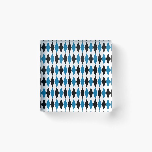 Item preview, Blue Black White Harlequin Diamonds Pattern - Light  designed and sold by PatternTitan.