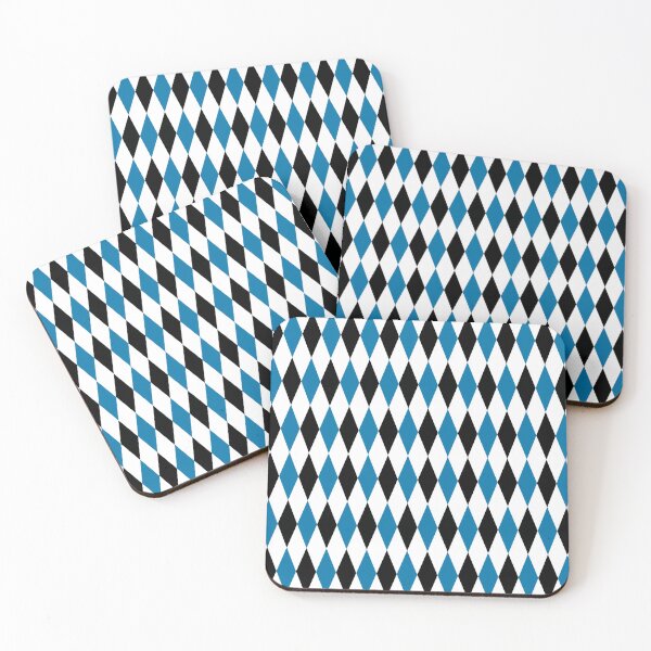 Item preview, Blue Black White Harlequin Diamonds Pattern - Light  designed and sold by PatternTitan.
