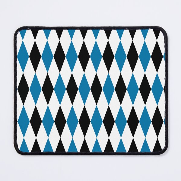 Item preview, Blue Black White Harlequin Diamonds Pattern - Light designed and sold by PatternTitan.