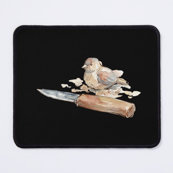 Item preview, Cute Sparrow Holding A Pocket Knife Watercolor Art designed and sold by bvdesignart.