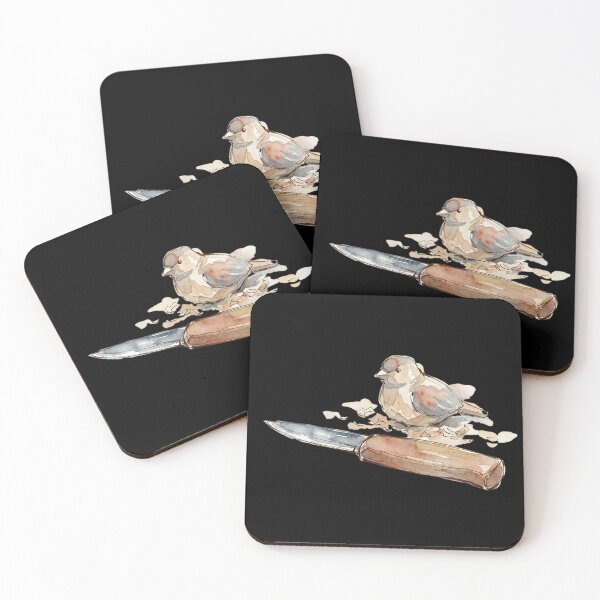 Item preview, Cute Sparrow Holding A Pocket Knife Watercolor Art designed and sold by bvdesignart.