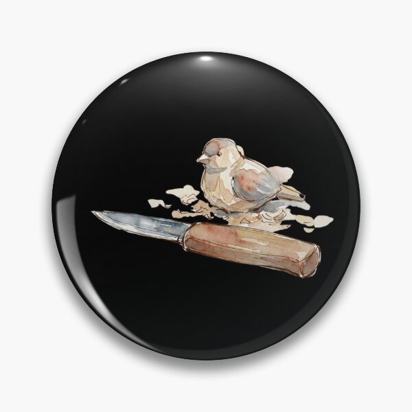 Item preview, Cute Sparrow Holding A Pocket Knife Watercolor Art designed and sold by bvdesignart.