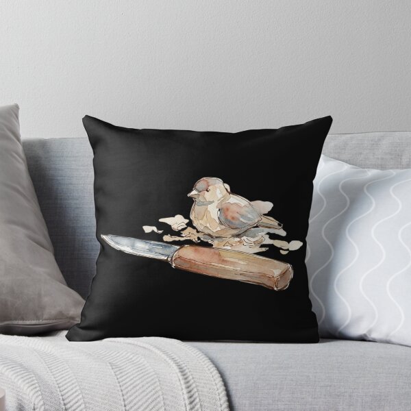 Item preview, Cute Sparrow Holding A Pocket Knife Watercolor Art designed and sold by bvdesignart.