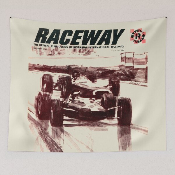 Item preview, 1965 Riverside International Raceway Vintage Motorsport Magazine Art designed and sold by EdGraphy.