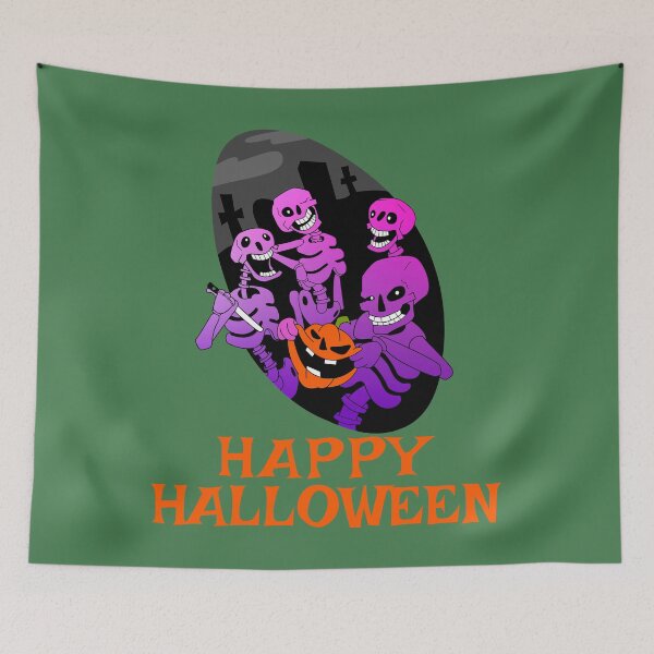 Item preview, Happy Halloween - Scary Skeleton With Pumpkin Collection Designs designed and sold by MemWear.