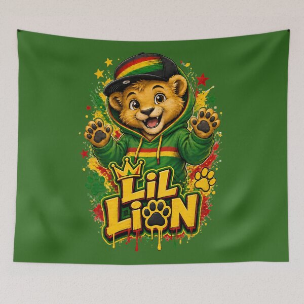 Item preview, Lil Lion Reggae Vibe Cute Rastafari King Crown Art   designed and sold by digitalbob60.