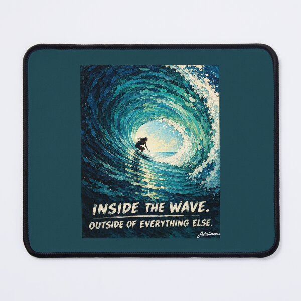 Item preview, Inside the Barrel — Minimalist Surfer Wave Art designed and sold by Artisticanvas.